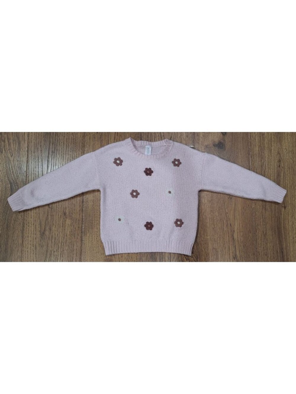 Modern Moments By Gerber Pink Floral Knit Sweater 4T